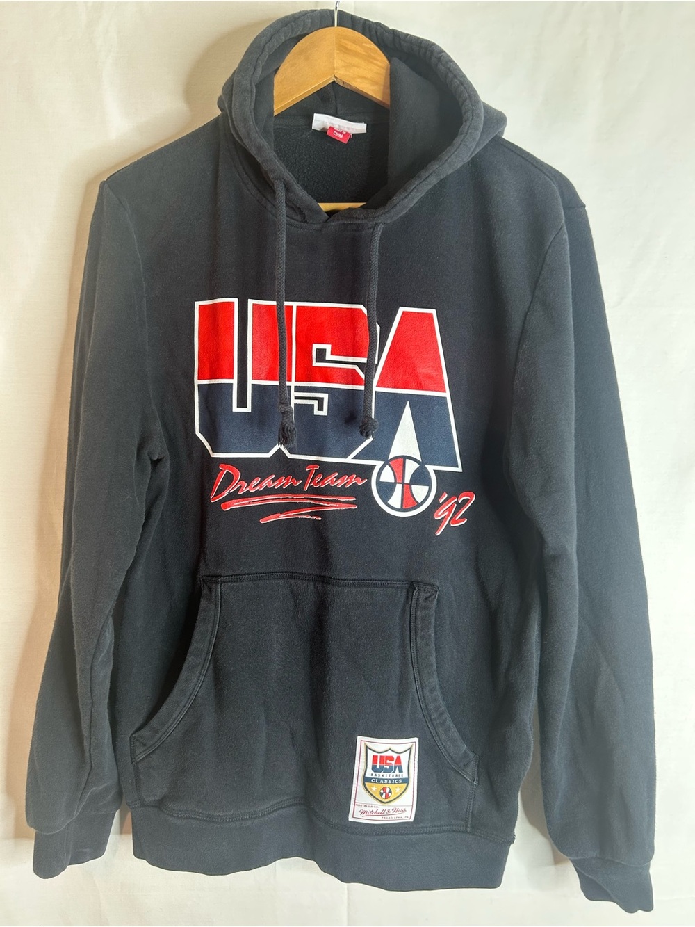 Mitchell & Ness Black USA Dream Team '92 Pullover Hoodie Size Medium